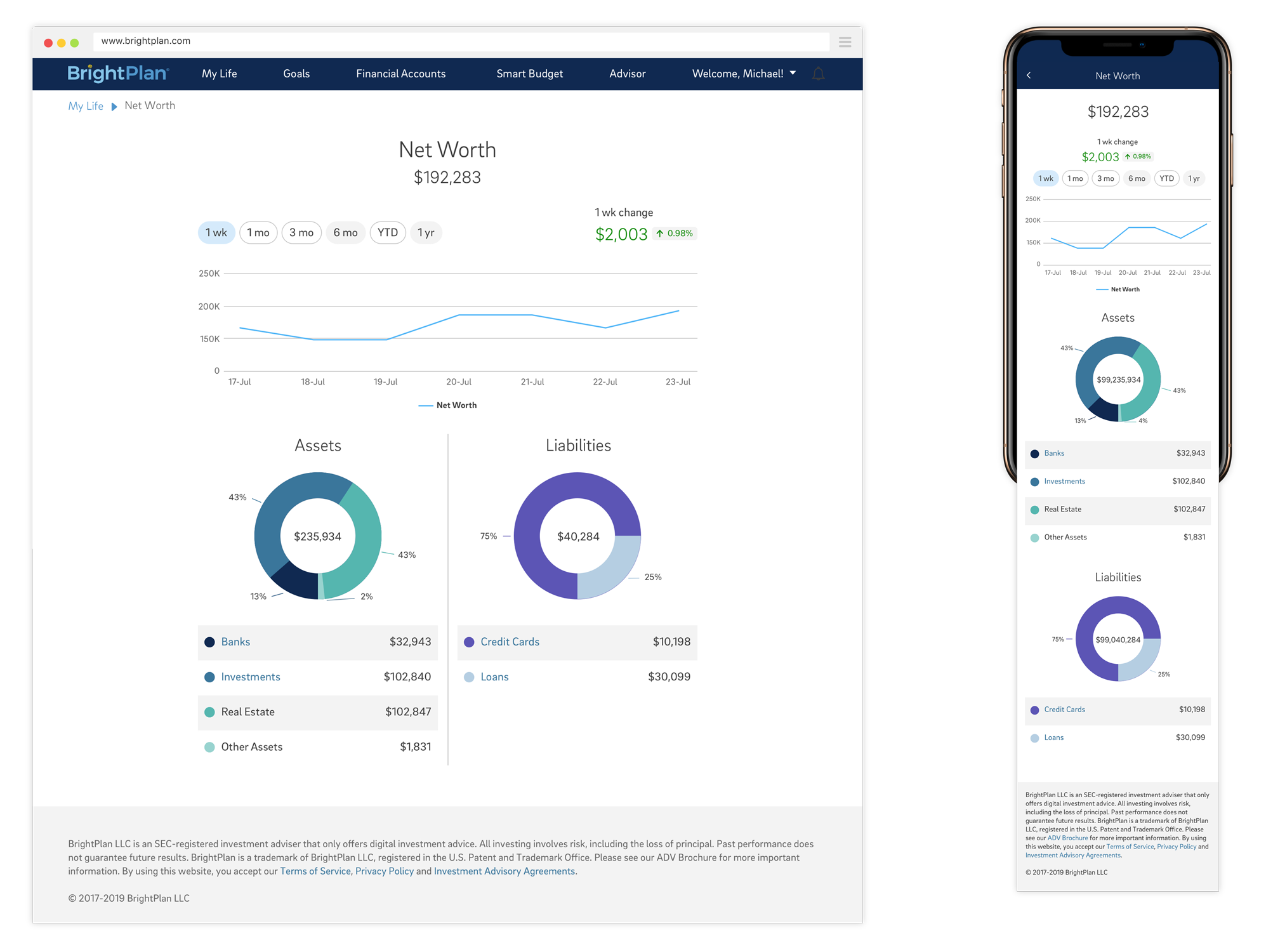 Brightplan homepage redesign